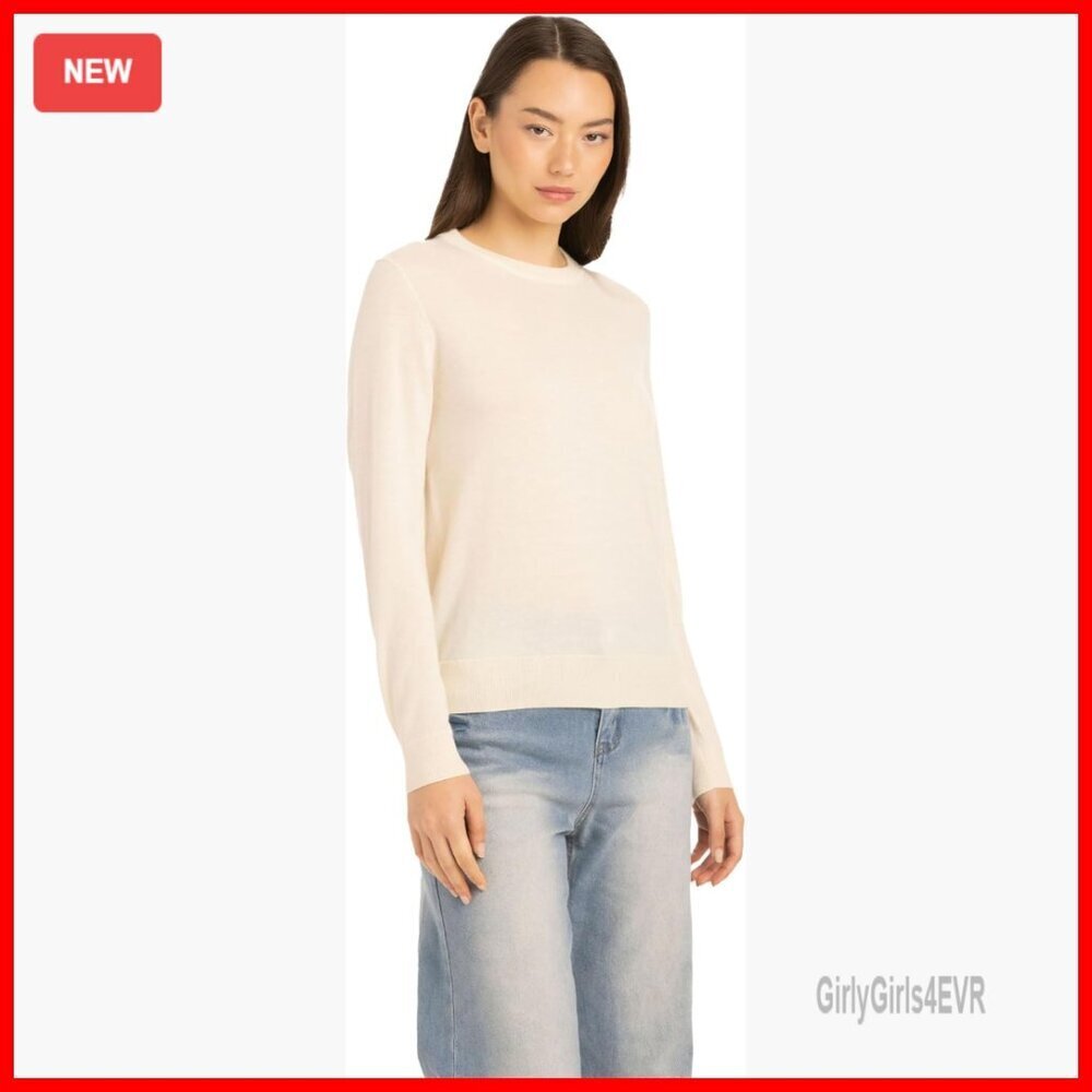 Wool Cashmere Crew Neck Sweater Lightweight Pullover Women's Size Small